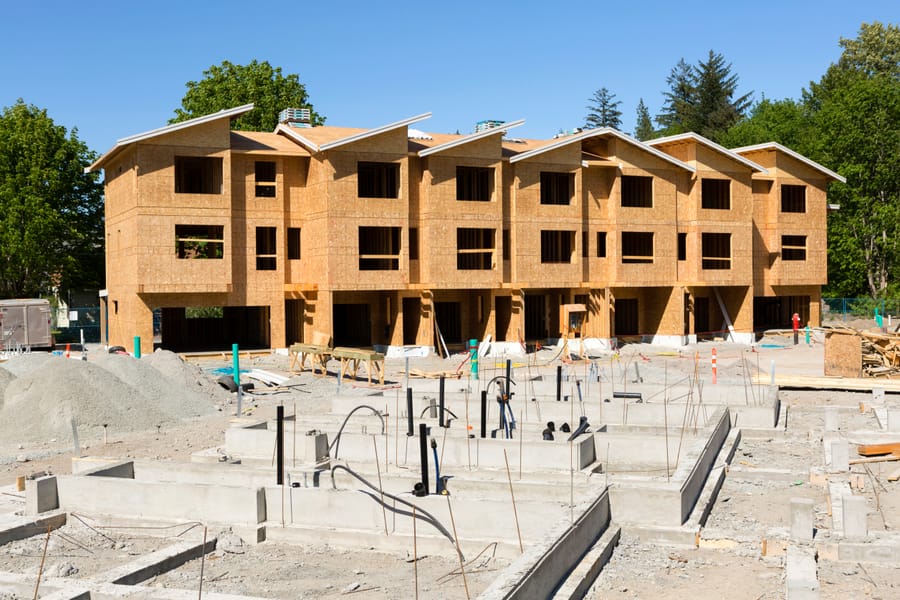 New townhomes under construction